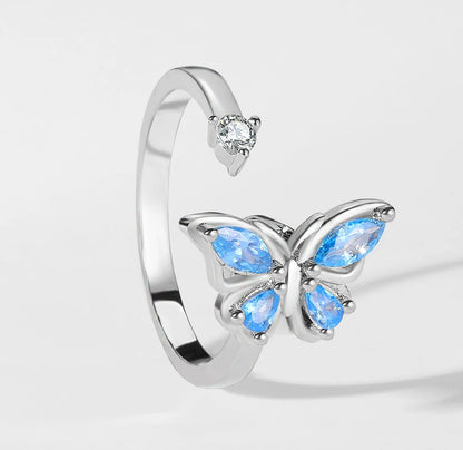 928 Sterling Silver Butterfly Ring