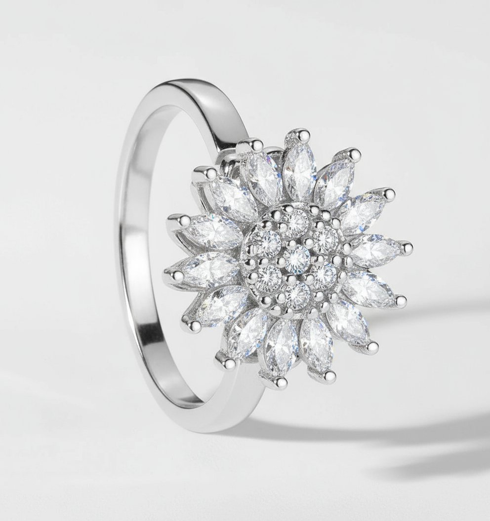 925 Sterling Silver Sun Ring