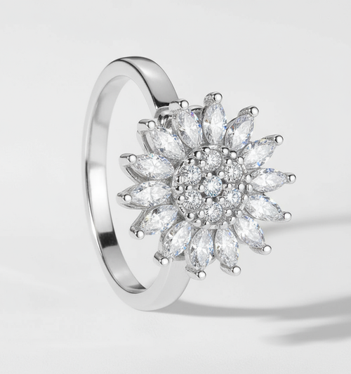 925 Sterling Silver Sun Ring