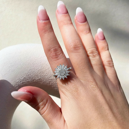 925 Sterling Silver Sun Ring