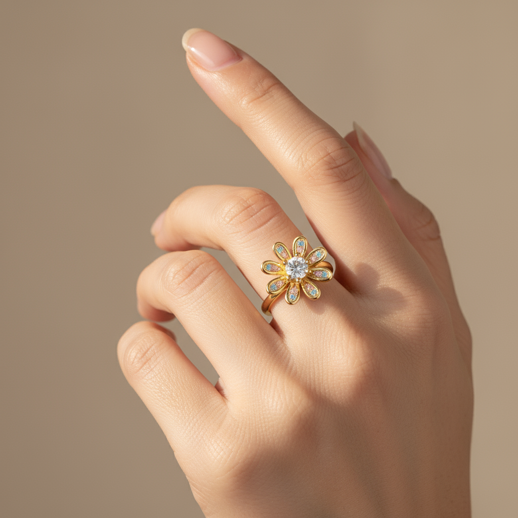 926 18K Gold Plated Daisy Dream Ring