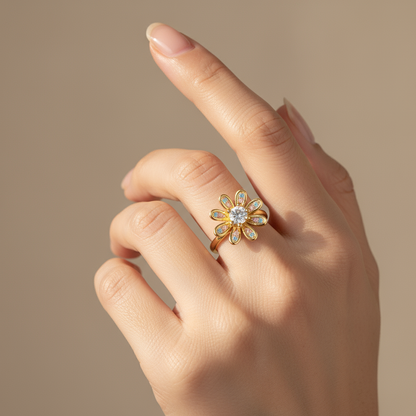 926 18K Gold Plated Daisy Dream Ring