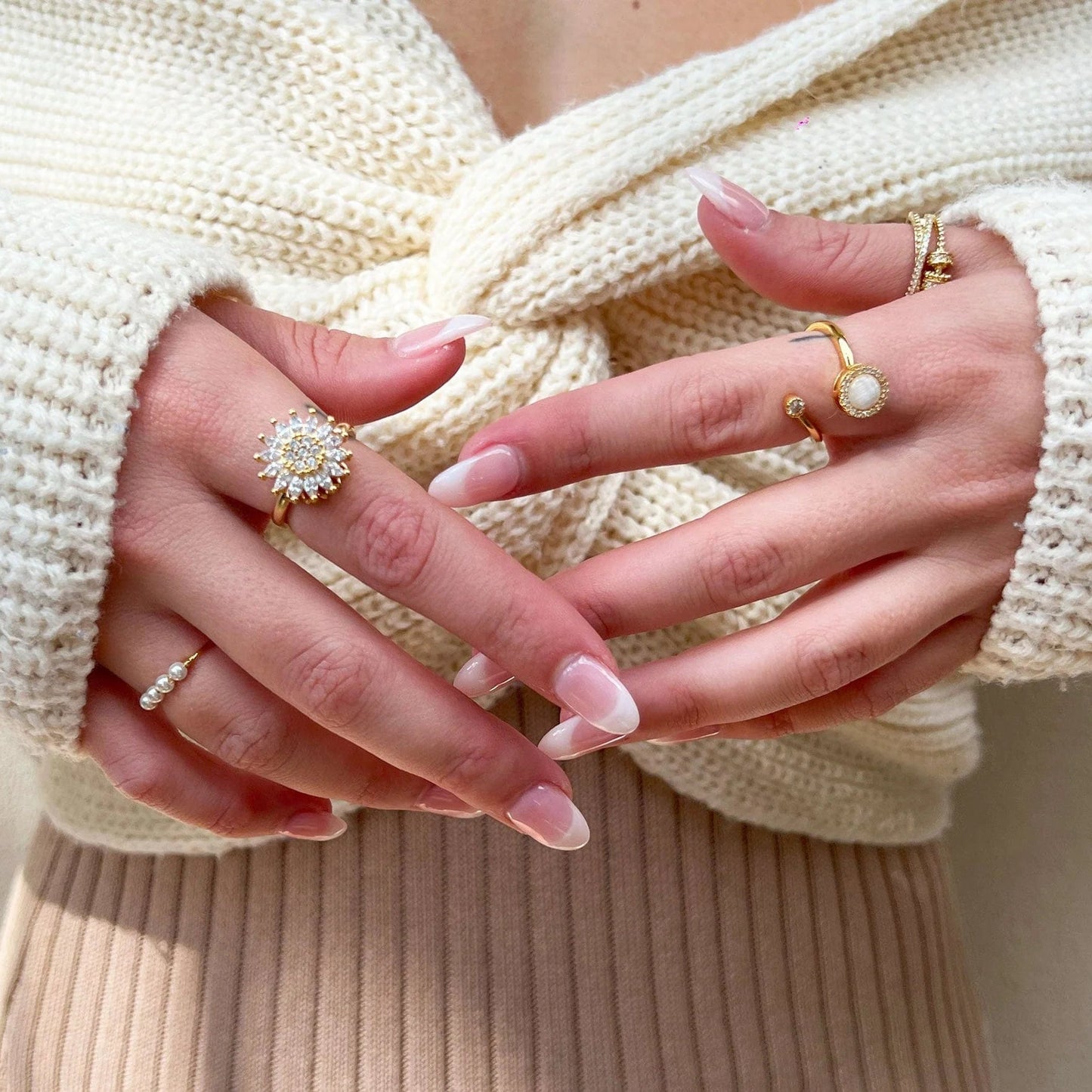 925 18K Gold Plated Sun Ring